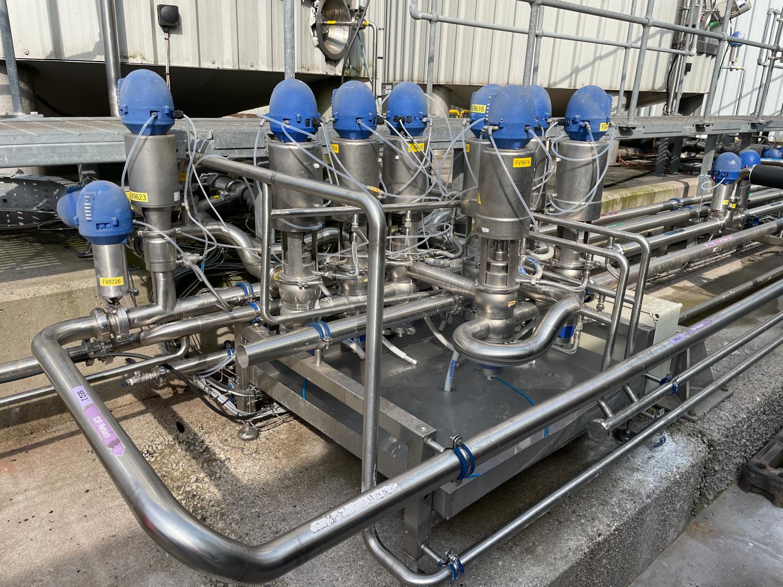 Whey Valve Matrix for Lot 7, 11 Think Top Valves and a Fristam Pump - photo 1