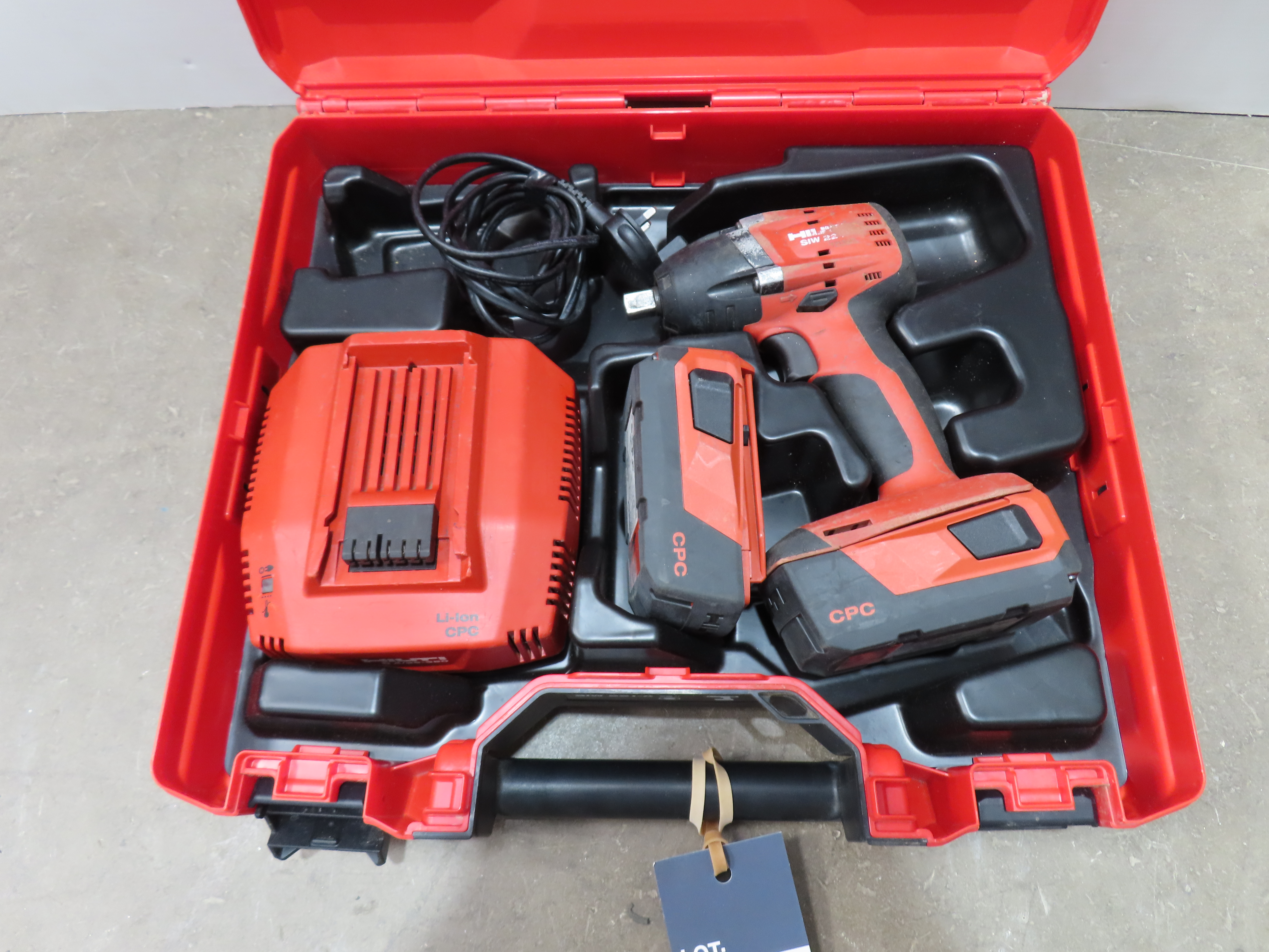 Hilti SIW 22T-A 1/2” cordless impact wrench in carry case with 2 x batteries and 1 x charger - photo 1