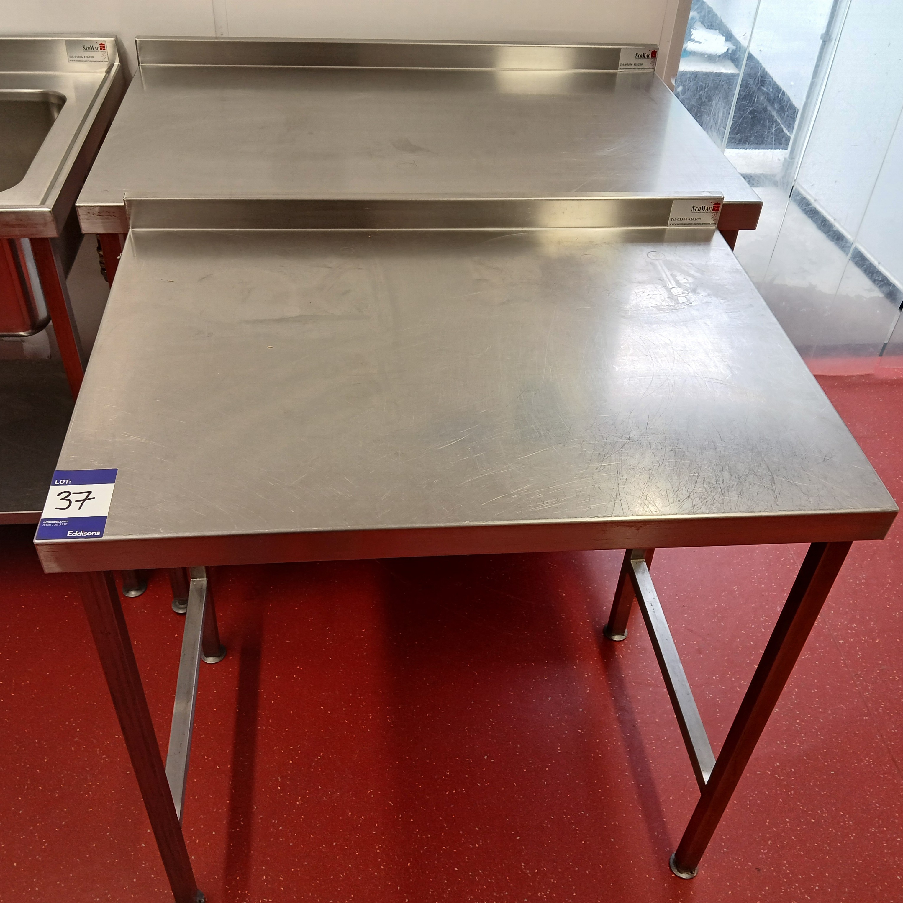 2 x Assorted Stainless Steel Prep Tables (Approx. 900 x 650; and 1050 x 650) - photo 1