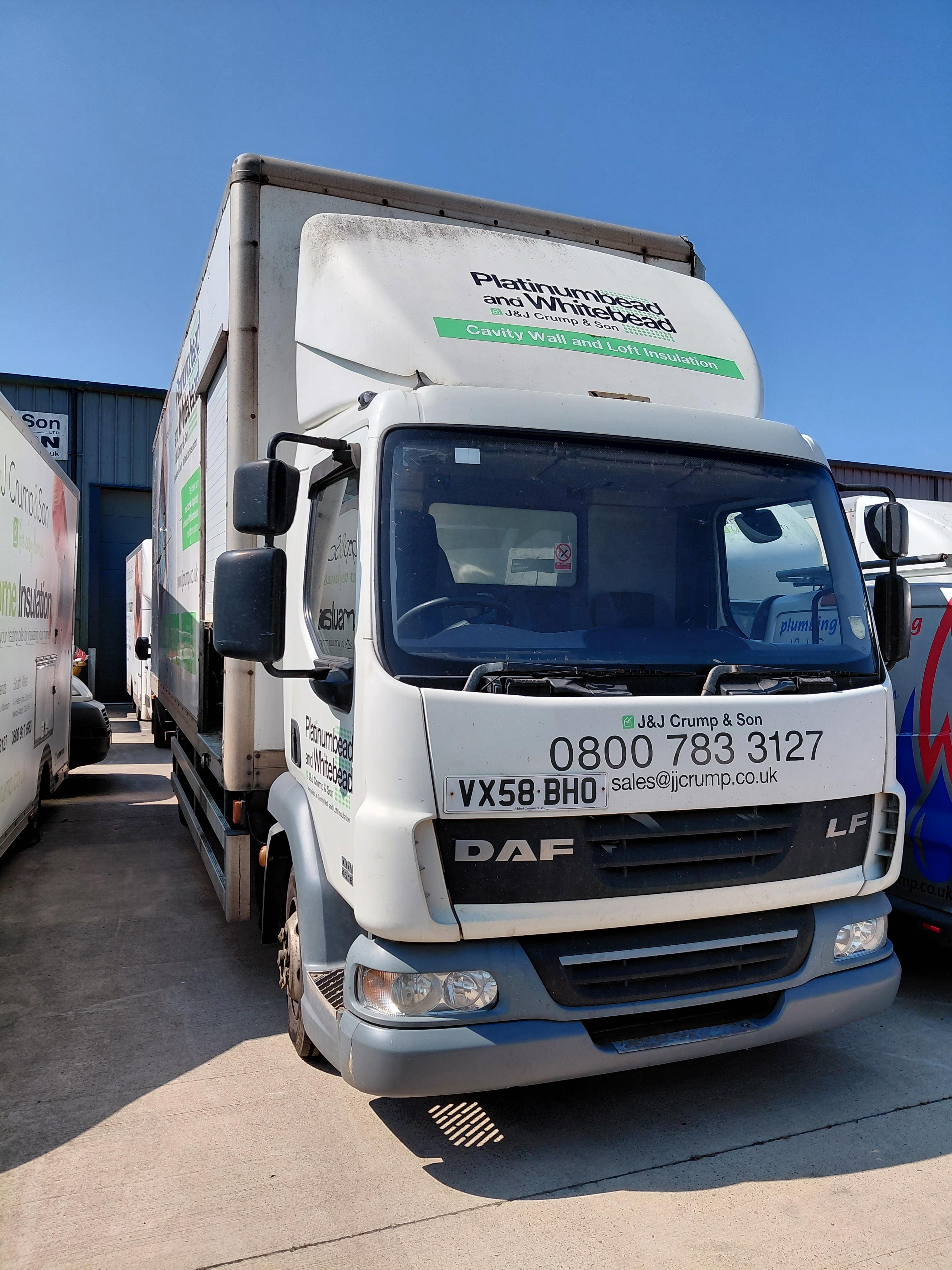 DAF FA LF45.160 08 E HGV Box Wagon. Registration: VX58 BHO. Mileage: 314,369. Date Registered: 31.10 - photo 1