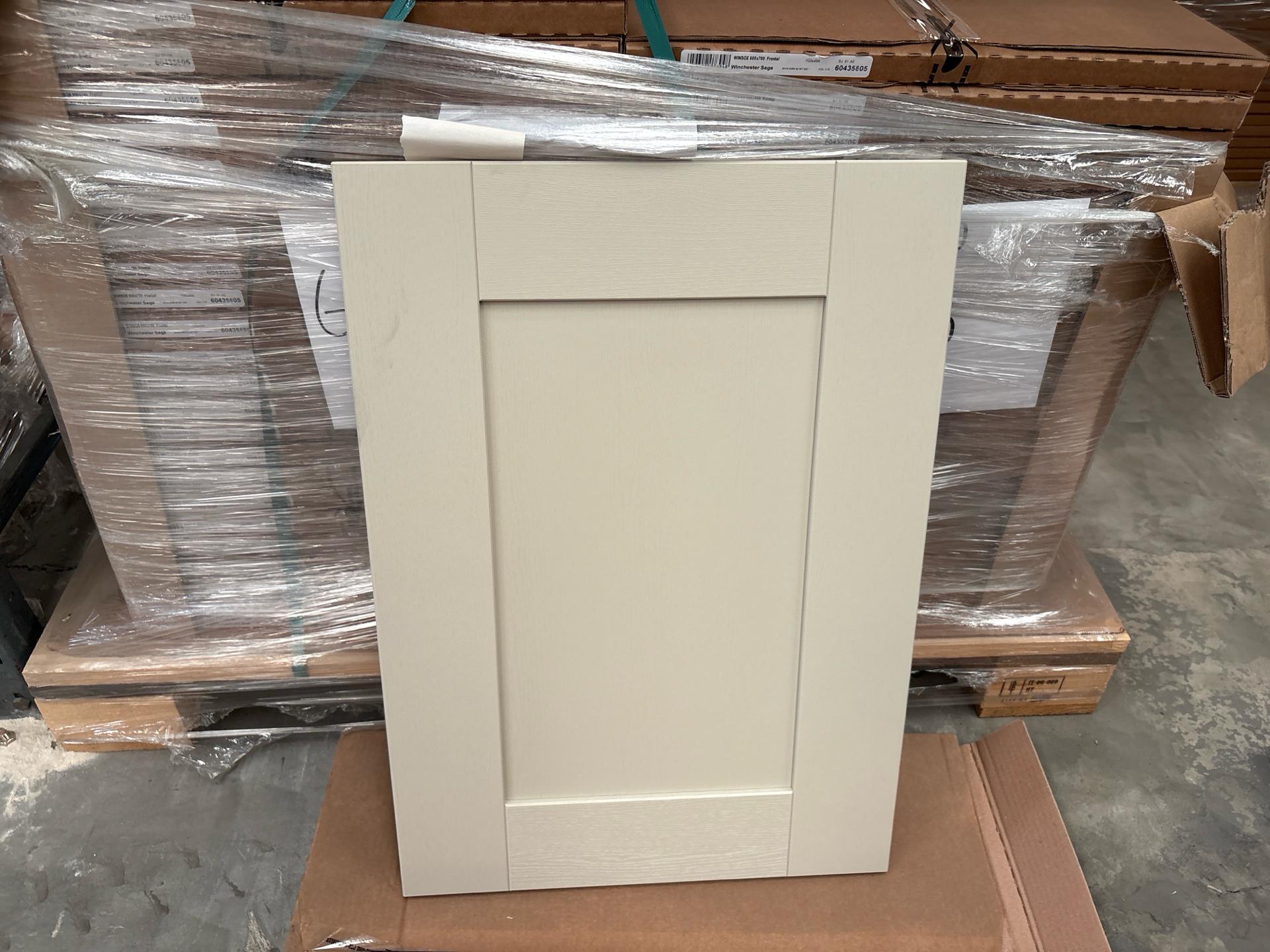 Job Lot of 30 x Sage Green Kitchen Cabinet Front Door 500mm x 700mm - 60435805 - photo 1