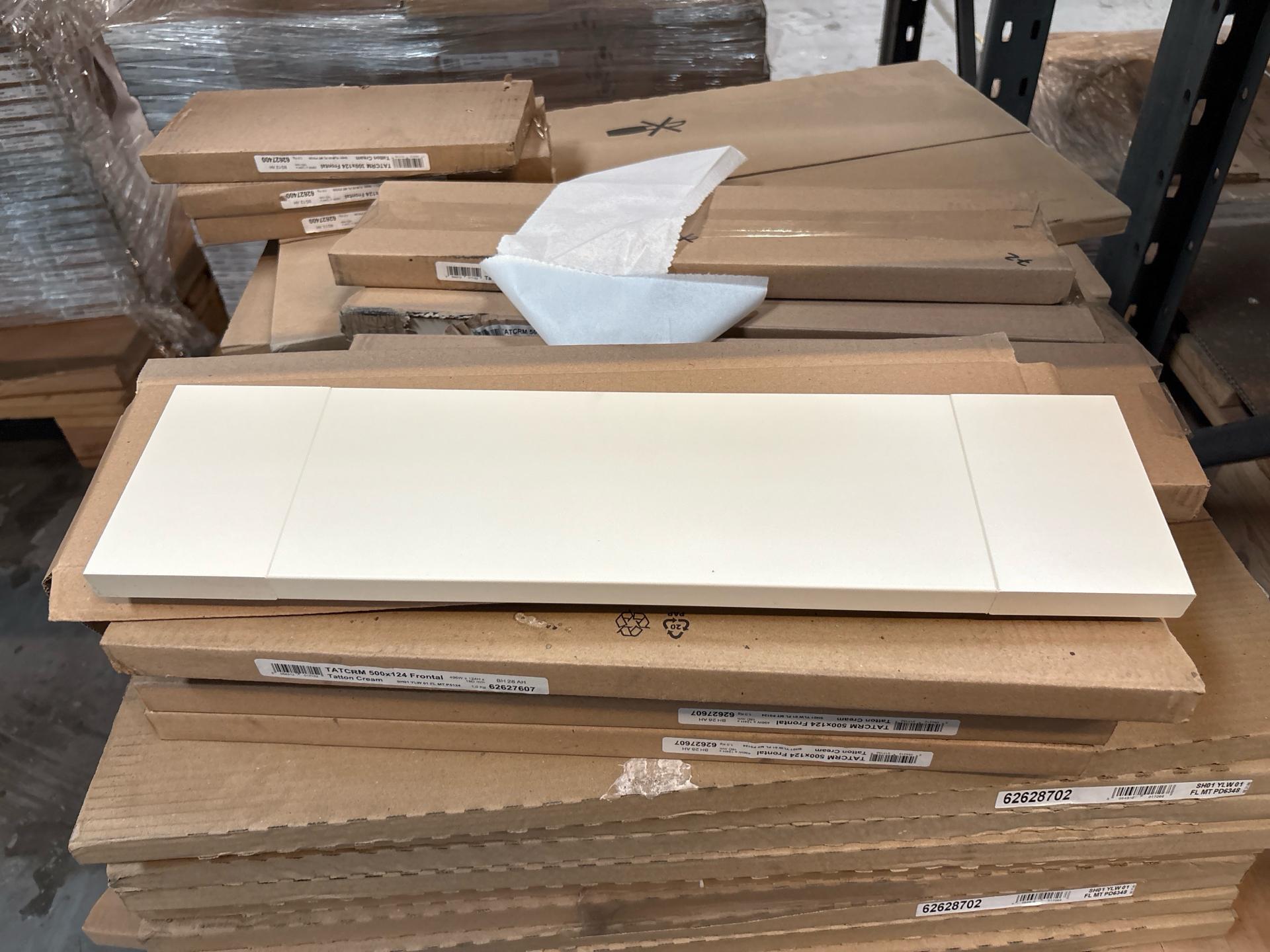 Job Lot of 6 x Cream Kitchen Cabinet Drawer Front 500mm x 124mm - 62627607 - photo 1