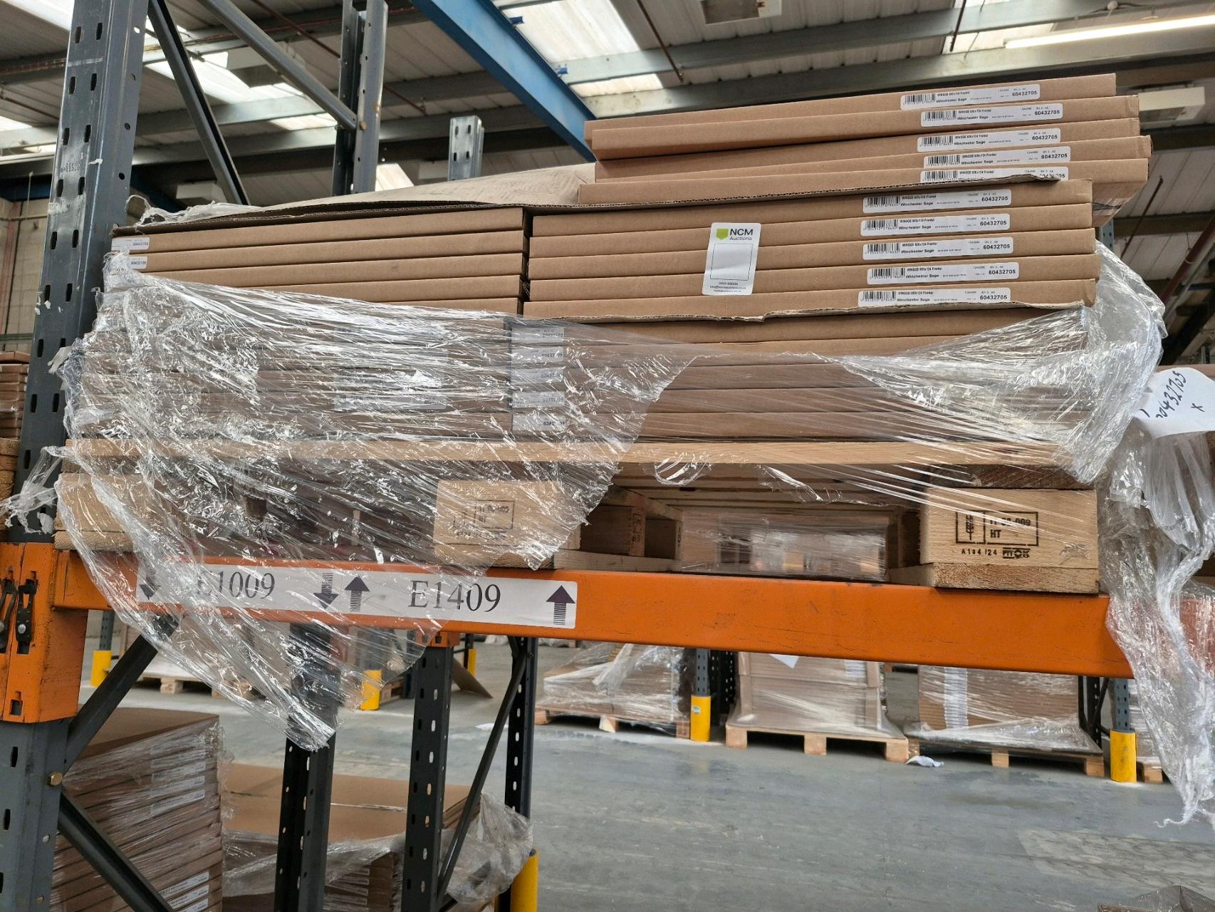 Job Lot of 60 x Sage Green Kitchen Cabinet Drawer Front 600mm x 124mm - 60432705 - photo 1