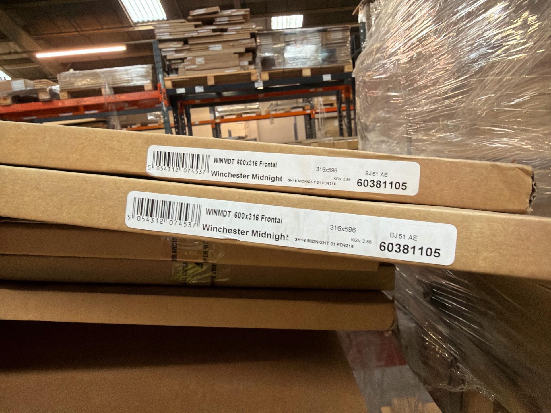 Job Lot of 6 x Midnight Kitchen Cabinet Drawer Front 600mm x 316mm - 60381105 - photo 1
