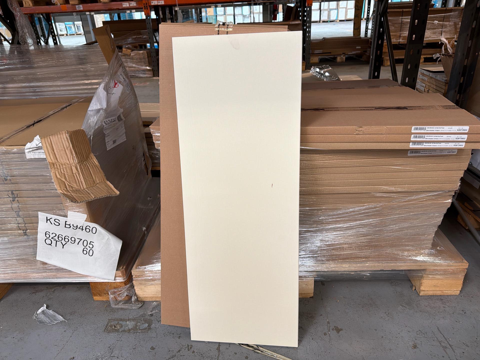 1 x Yellow Matt Wall End Panel 940mm - 62672602 - photo 1