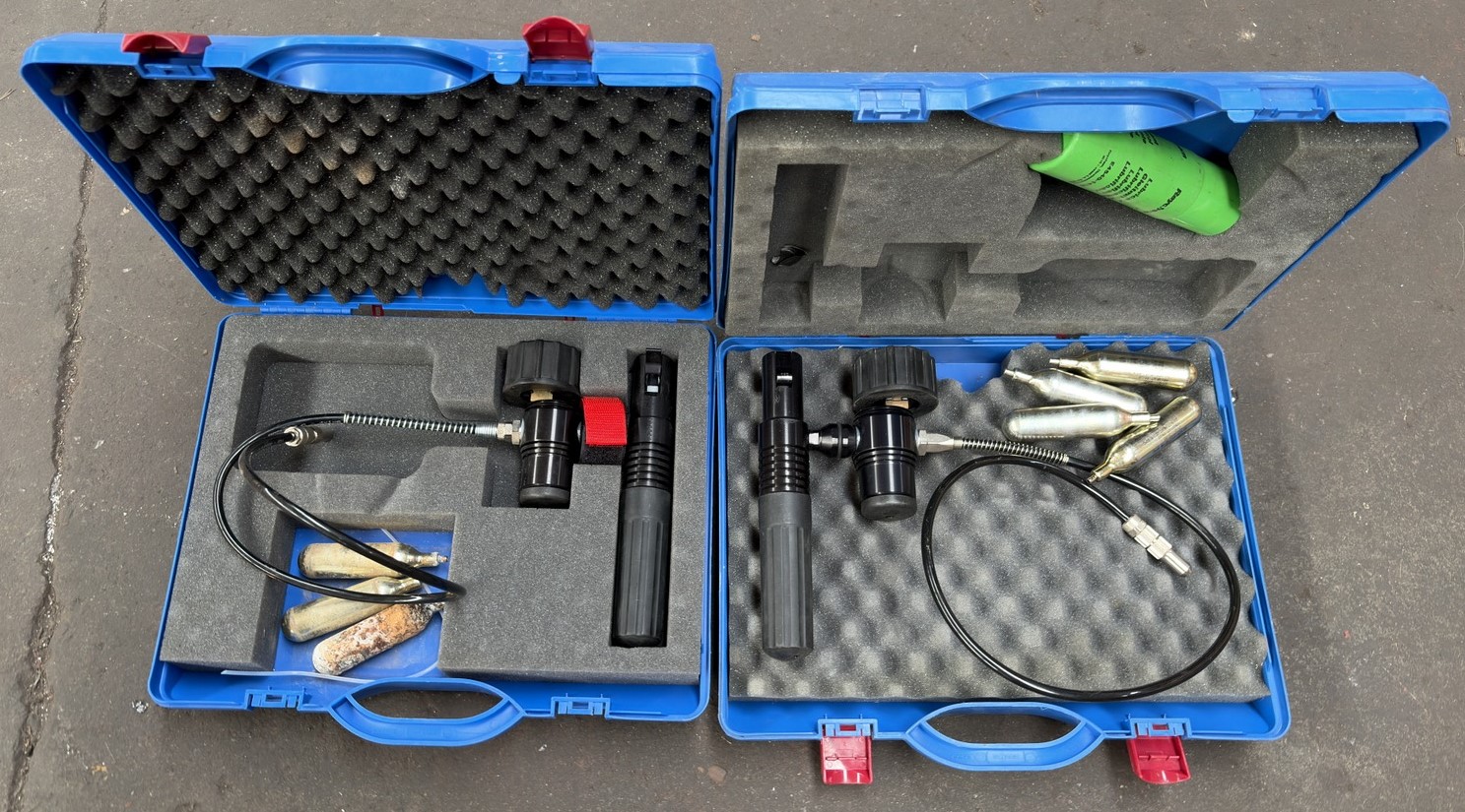 2x C02 inflation / pressure tool c/w carry case - photo 1