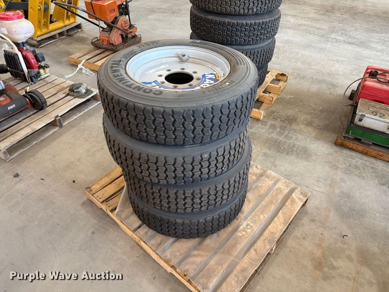 (4) Kage Klawz 225/70R19.5 Tires And Wheels