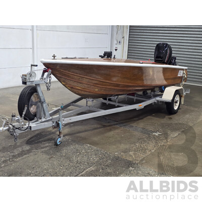 1961 Quilkey Bros 4.9M Speed Boat, 2021 Mercury 60HP
