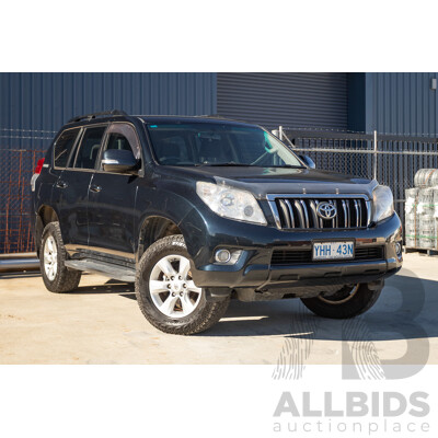 1/2010 Toyota Landcruiser Prado GXL (4x4) KDJ150R 4d Wagon Dark Steel Blue Metallic Turbo Diesel 3.0L