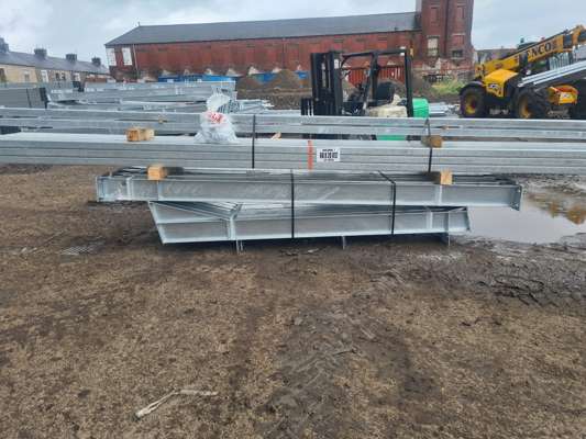 Unused Galvanised Steel Frame Agricultural Building 60' x 20' x 12' with Purlins