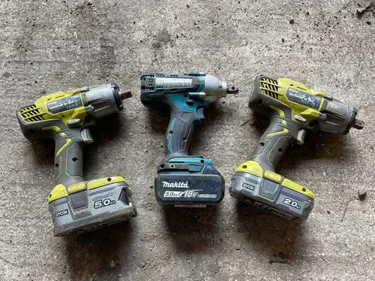3 x Impact Wrenches - No Charger - photo 1