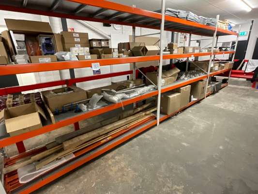 Quantity Various Spares / Parts on Pallet Racking