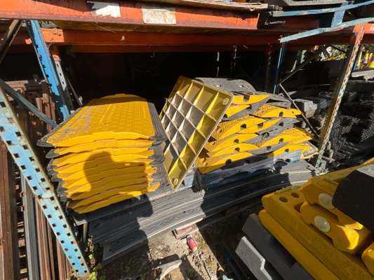 Bay of Various Floor Safety Coverings as Lotted