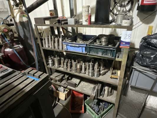 Metal Shelving Unit & Contents - Quantity of Press Tools