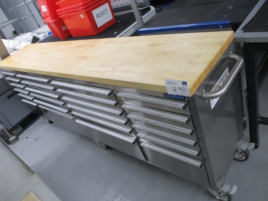 SGS Stainless Steel 24-Drawer Work Bench Tool Chest Cabinet
