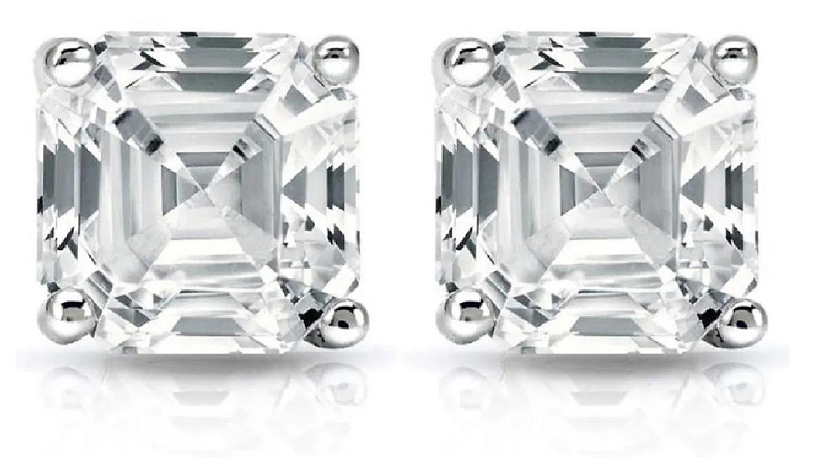 2.04 Cts IGI Certified Lab Grown Diamond Designer 14K GOLD Earrings E VVS2 NEW - photo 1
