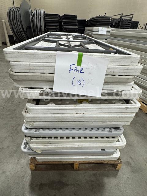 Lot of Folding Banquet Tables - 8 foot
