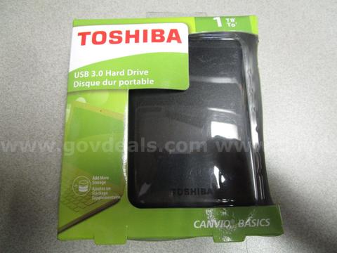 (1) UNOPENED TOSHIBA USB 3.0, 1TB, EXTERNAL HARDDRIVE, DTB310