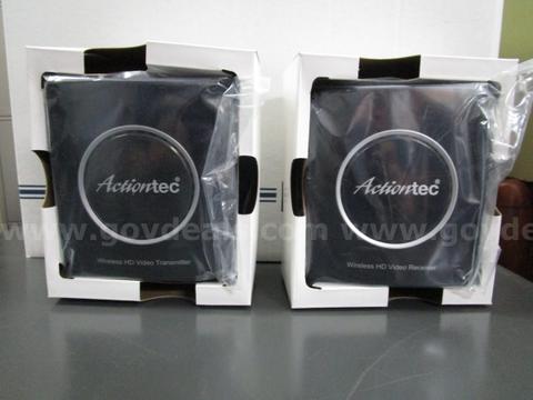 (1) UNUSED ACTIONTEC, WIRELESS HD VIDEO TRANSMITTER; (1) UNUSED ACTIONTEC, WIRELESS HD VIDEO RECEIVER