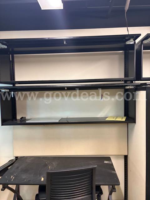 Overhead cabinets with pinboards