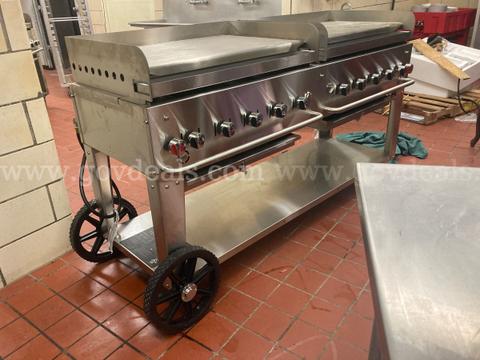 Crown Verity MG-72LP 72" Portable Outdoor Griddle - Liquid Propane