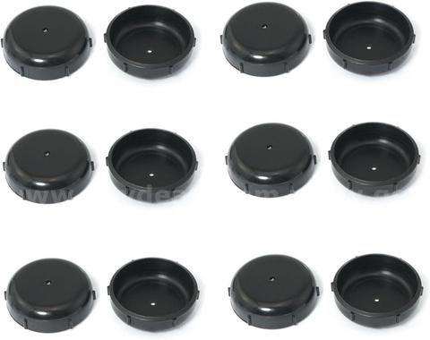 Brand New - 12pcs 1/2 38mm Patio Iron Table & Chair Leg Pads Anti-Slip Foot Covers - Shipping Available