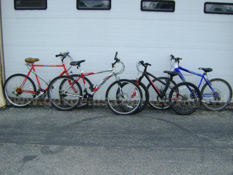 One Lot of used bicycles