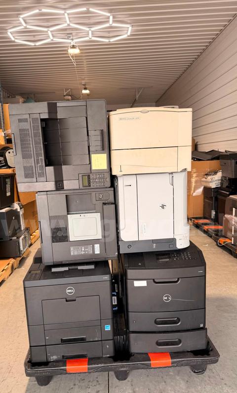 Bulk Wholesale Pallet Lot: Commercial HP & Dell Enterprise Laser Printers (13 Units Total) - AS-IS