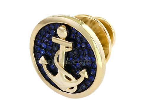 EFFY (14K YELLOW GOLD ,NATURAL SAPPHIRE PIN)