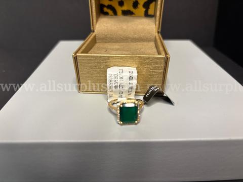 GREEN ONYX RING (Marked: EFFY 14K)