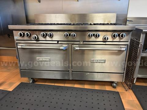 U.S. Range Commercial 10-Burner Natural Gas Range with Double Ovens
