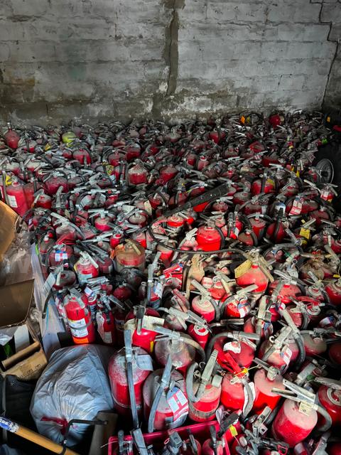 LOT OF 150 USED FIRE EXTINGUISHERS