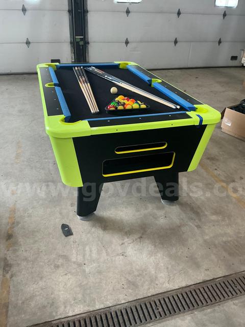 7 foot Neon Green and Black Pool Table