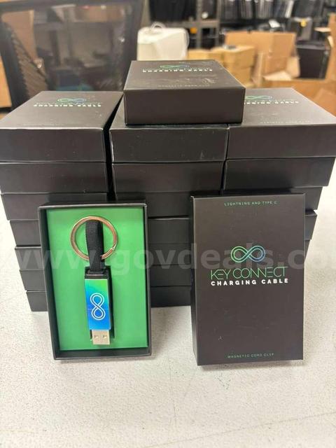 LOT 23x Key Connect Magnetic Charging Cables USB-C Lightning New/Open Box Bulk