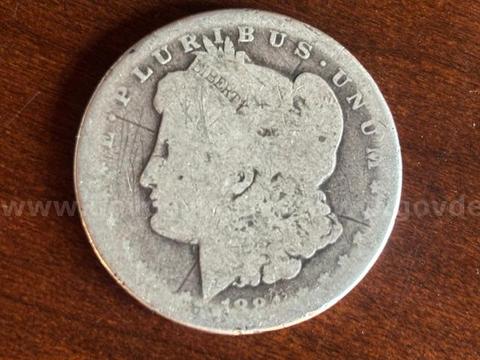 1884 Morgan Silver Dollar Philadelphia Mint No Mint Mark Circulated 90% Silver