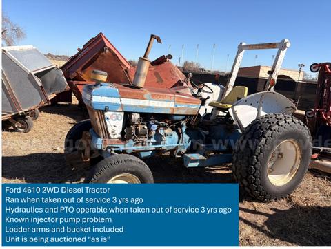 Ford 4610 2WD Diesel Tractor with Loader Arms & Bucket
