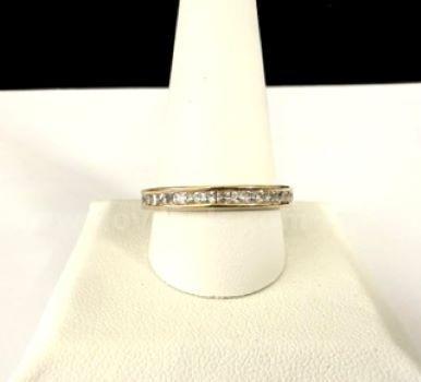 Stunning, Size 11 1/2, CZ Eternity Band, Real 24k Gold Filled