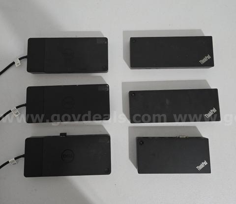 Mixed Lot of 6 Laptop Docking Stations – Dell & Lenovo ThinkPad