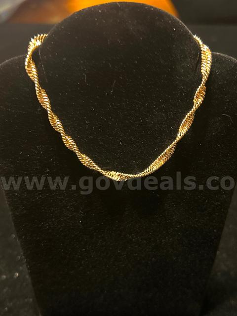 7β Twisted Link Bracelet! 24K Real Gold Plated
