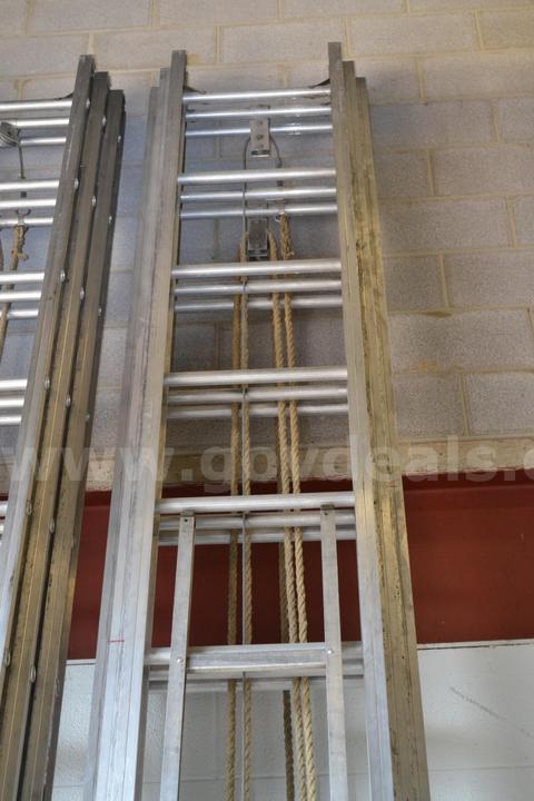 LOT TO INCLUDE TWO (2) 24' ALCO LITE 2-SECTION LADDERS (DAMAGED)