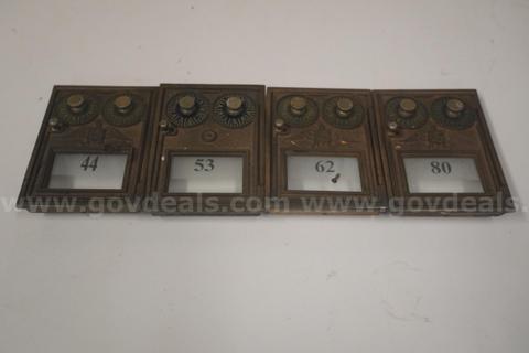 Four Vintage Mailbox Doors