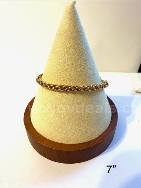 Beautiful, Ladies, Real 24k Gold Filled, 7 Inch, Braided Bracelet