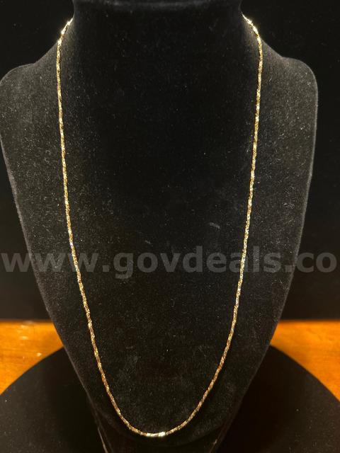 21” Cobra Necklace. 24K Gold Filled.