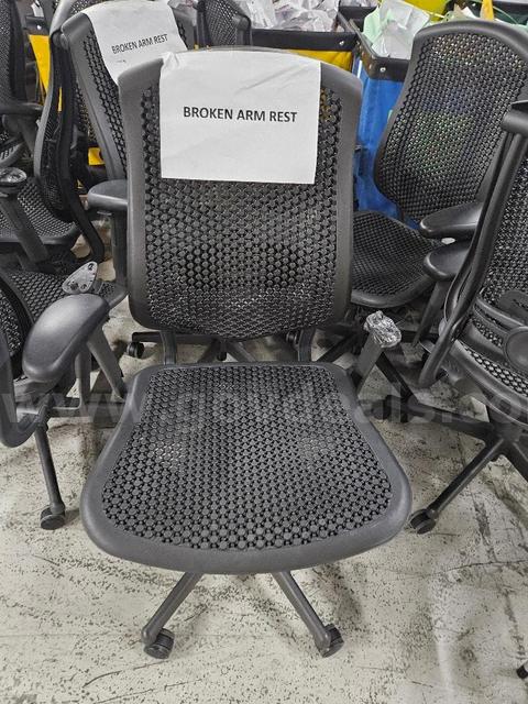 PARTS: 18 BROKE CELLE CHAIRS FOR AUCTION. SOLD AS IS.