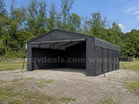 FREE SHIPPING - NEW 20' x 20' Heavy-Duty Steel Carport with Galvanized Roof β Gray