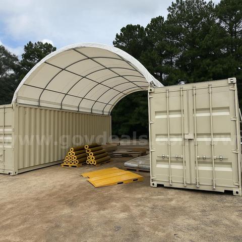 FREE SHIPPING - NEW (20'x40' 11oz PE) Industrial Shipping Container Canopy Shelter, Stable & Durable Cover Storage