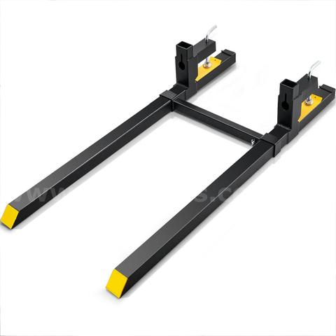 FREE SHIPPING - NEW 60" Clamp-On Pallet Forks 2000 lb Capacity w/ Stabilizer Bar