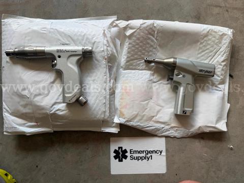 Stryker System 7 Surgical Drill w/ Wire Collet Pin Driver Attachment and Zimmer man hall series 4 OR ORTHOPEDIC SHIPPING