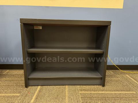 Blue Bookcase with Adjustable Shelf