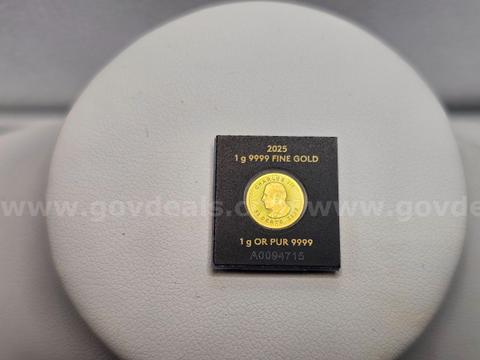 Royal Canadian Mint 1 Gram .999 Fine Gold Pure, Investment